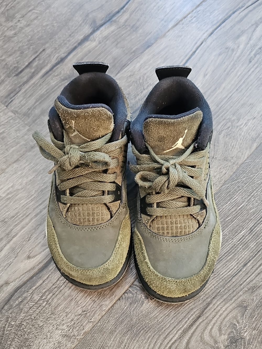 Jordan Kids Olive Green High-Top Sneakers